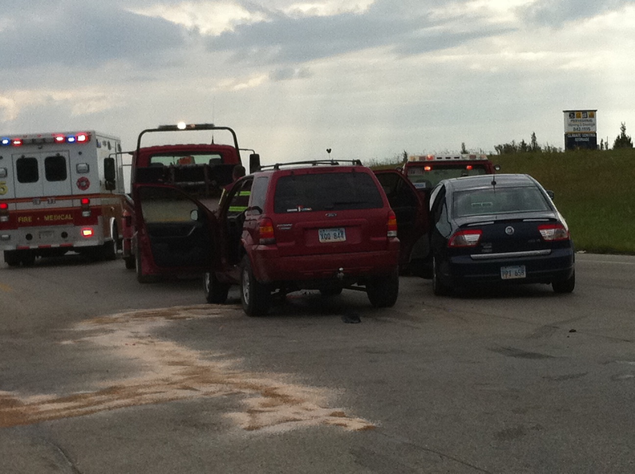 Lawrence man taken to Overland Park hospital after accident on K10